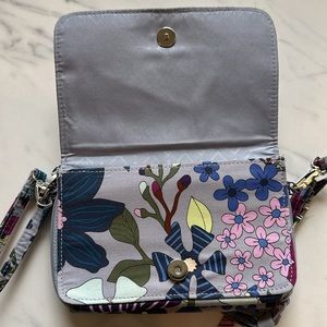 Vera Bradley crossbody bag wristlet combo “Bengal Lily” pattern